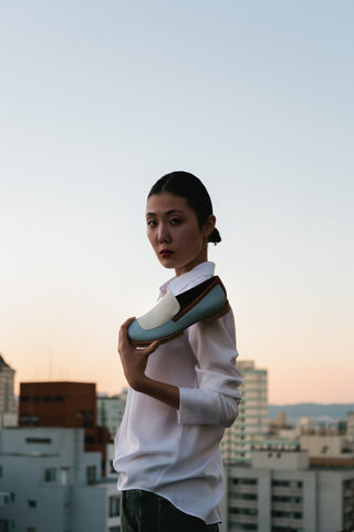 Mocassim Kabuki – celeste